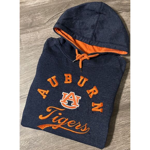 Auburn‎ Tigers Women's Colosseum Hooded Pullover Sweatshirt Size L Navy/Orange - Picture 1 of 12